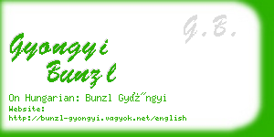 gyongyi bunzl business card